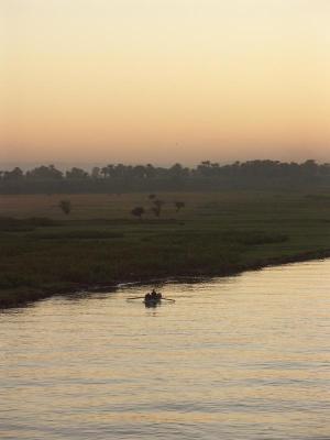 On the Nile at sunset