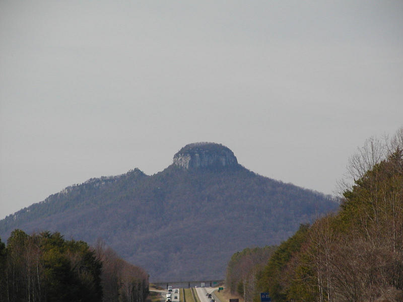 Pilot Mountain from the scenic viewing area on US Hwy. 52