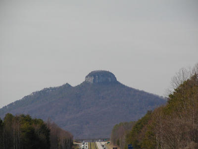 Pilot Mountain from the scenic viewing area on US Hwy. 52