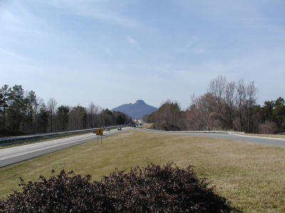 Pilot Mountain from the scenic viewing area on US Hwy. 52