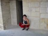 Brave Emilie up in the tower