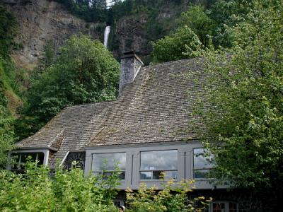 The upper story of the Multnomah Falls Lodge...a beautiful building