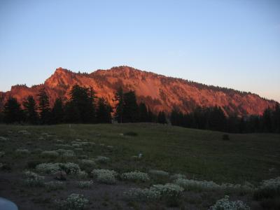 sunset near Crater Lake Lodge