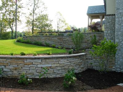 radius cap on rustic wall