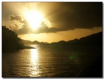 Sunset over St Thomas