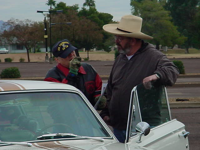 Clif and Bill Walker talking cars