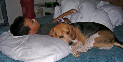 Sleeping Boy & His Dog