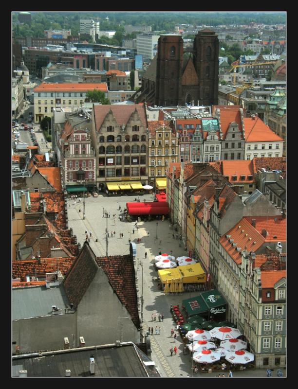 Wroclaw - rynek<br>(vue de Sainte Elisabeth)
