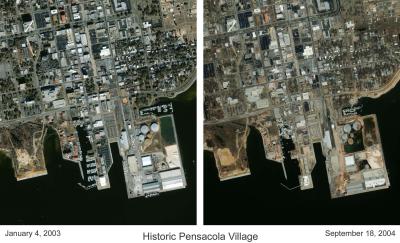 Pensacola Before & After  Hurrican Ivan
