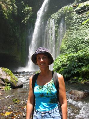 30 more mins trek will lead to this waterfall with a swimming hole at the bottom of it