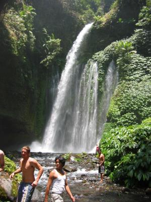 the water pool at the end of the falls