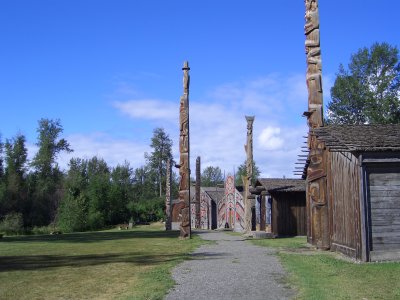 Reconstructed First Nation village.