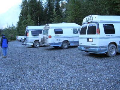 Three Roadtreks at the bear watching station.