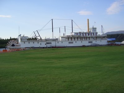 The steerwheeler Klondike on show in Whitehorse, Yukon.