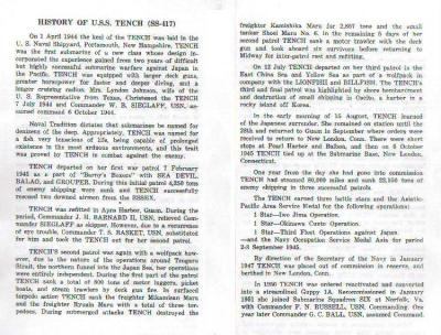 History of USS Tench (SS417)