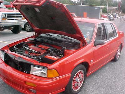 Jason Flood's Red 91 Spirit RT competing in the annual DV-SDAC autocross in Harrisburg PA