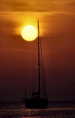 Sunset in harbour - 2004 - by Pietrolucci R.