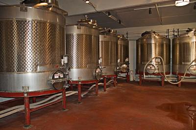 Fermenting tanks at Turley winery