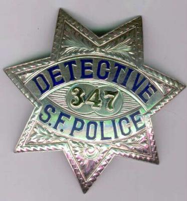 very rare sterling detective badge from the 1930's this rank was replaced with the title inspector