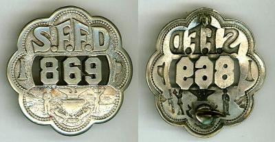 sffd antique firefighter's badge