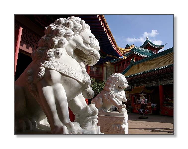 <b>Lions at the China Pavilion</b><br><font size=2>Epcot