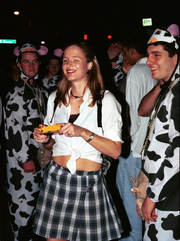 Schoolgirl with Cows