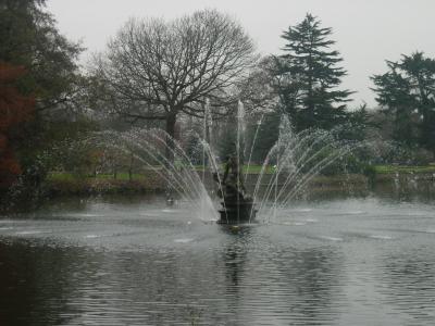A fountain in the gardens.