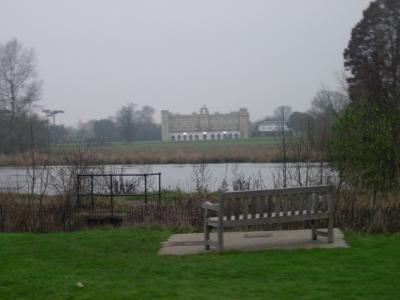 Syon House, across the Thames. Sorry for the blur, I took this from the moving tram.