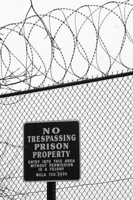 Welcome sign at local prison