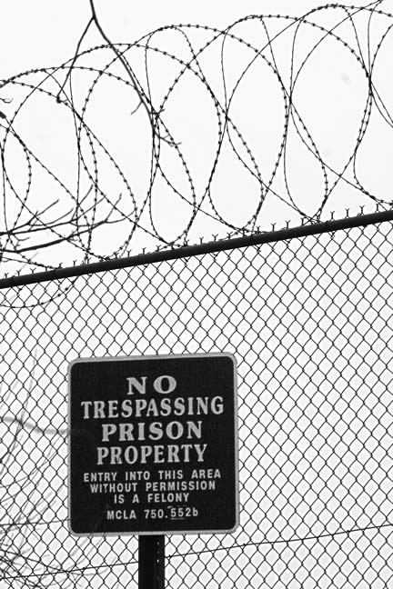 Welcome sign at local prison