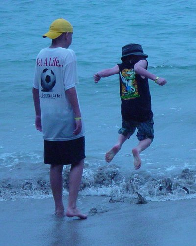 jumping over waves by Canadian Ann