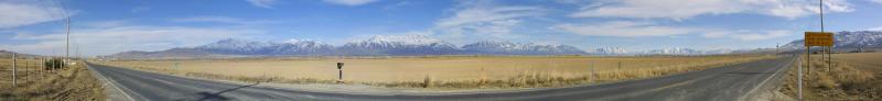 Not in Salt Lake, but a panorama of the Southern Wasatch Mountains from Alpine to Nephi (60 miles)