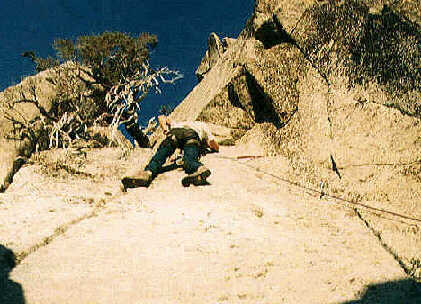 Tom leading on Twin Peaks, San Gabriel Wilderness