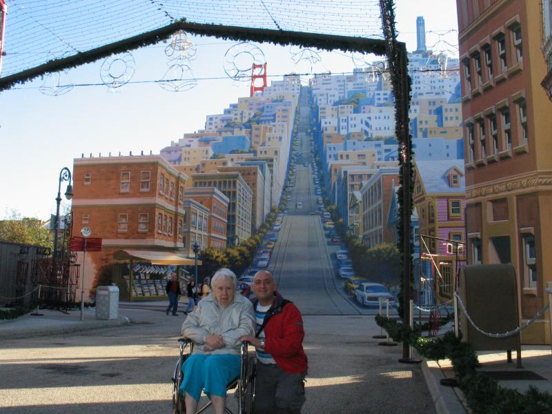 Visiting a chilly San Francisco Street