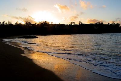 Kalapaki Beach Kauai at Sunrise