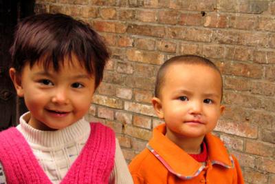 Two children in Kashgar