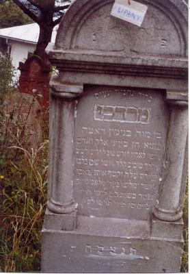Mordechai son of Benjamin ROTH
(acrostic for Mordechai down right side of gravestone)