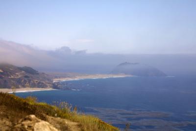 View of California coast, from our overnight camping spot along highway 1