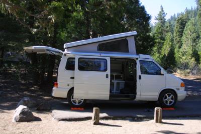 Our great campsite at June lake