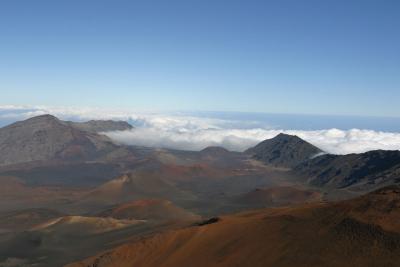View over Haleakala crater