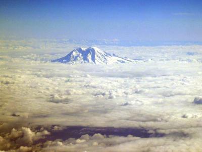 View of Ranier from the plane