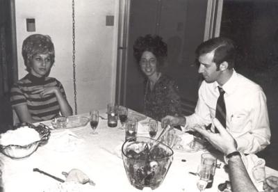 This is a true gem..Aunt Arlene on left, groovin' mom in middle, hungry dad on right