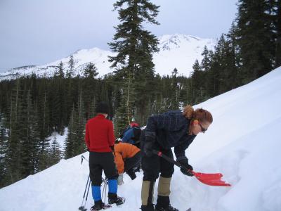 Digging snow pits
