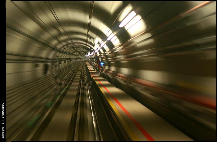 Train tunnel underground