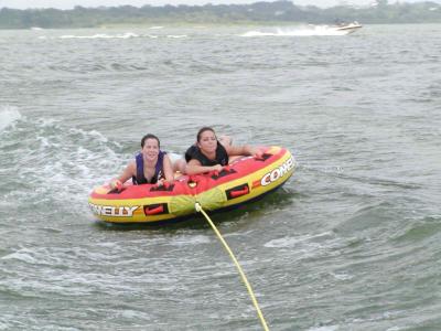 Sisters on the Tube.JPG