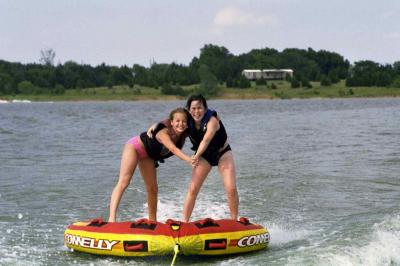 Carolyn and Maggie on Tube.JPG