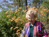 Caroline Dean in her garden