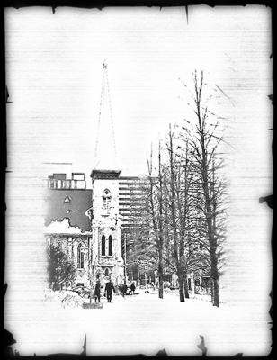 parchment, Snowy Street