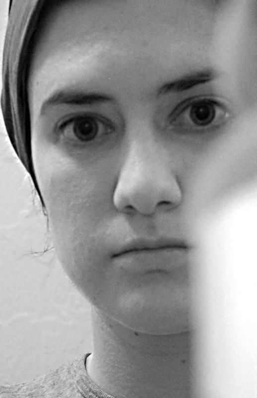 In the refrigerator (self-portrait)
