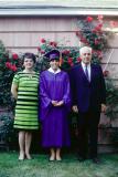 Mary with Mom and Dad at graduation, 1968 (657)